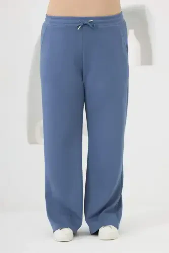 Bel bog'ichli katta o'lchamli sport kostyumi Indigo - 1