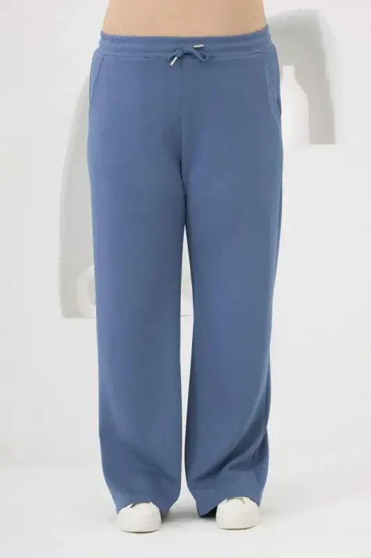 Bel bog'ichli katta o'lchamli sport kostyumi Indigo - 1