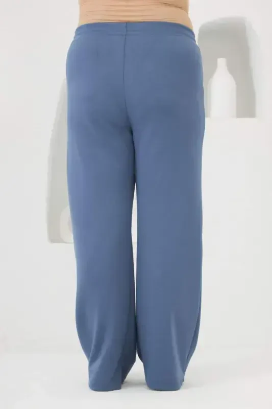 Bel bog'ichli katta o'lchamli sport kostyumi Indigo - 6