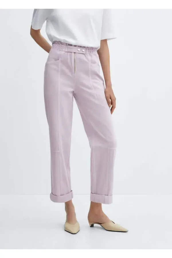 Bel qismi elastik Slouchy jinsi shimlar - 1