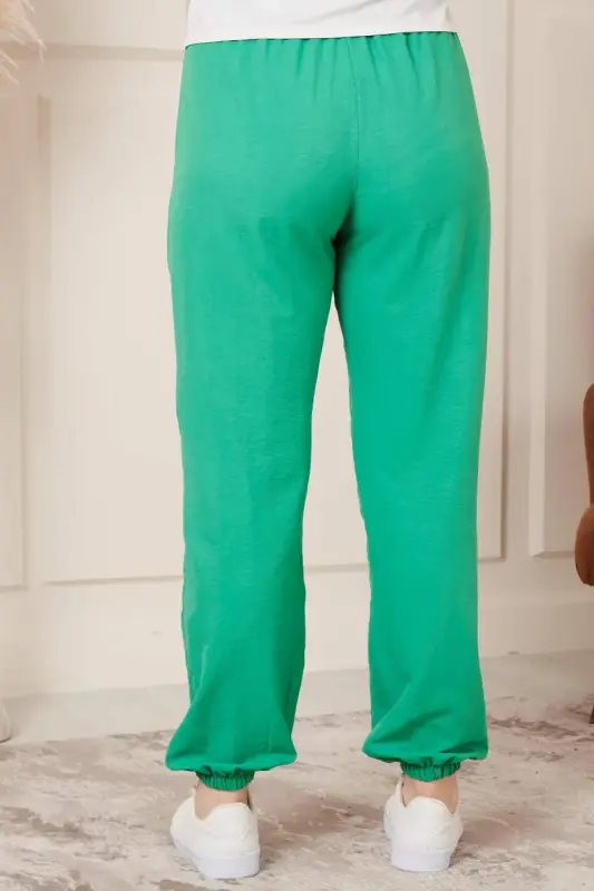 Bel va Pochasi Lastikli Aerobin Katta O'lchamli Benetton Shim - 4