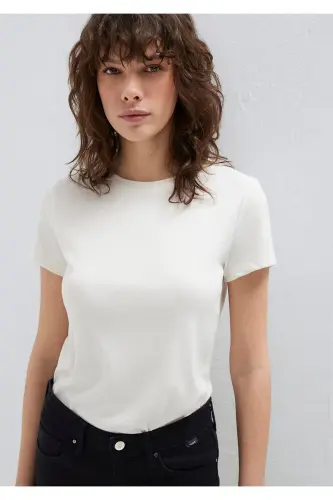 Белая Базовая Футболка Slim Fit / Узкий Крой 1612904-80 - 3