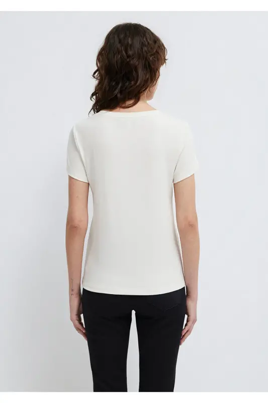 Белая Базовая Футболка Slim Fit / Узкий Крой 1612904-80 - 6