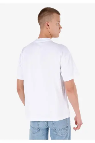 Белая футболка с надписью UNISEX Lilseb - 6
