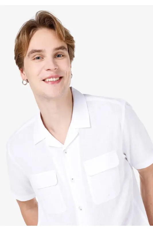 Белая мужская рубашка - 4