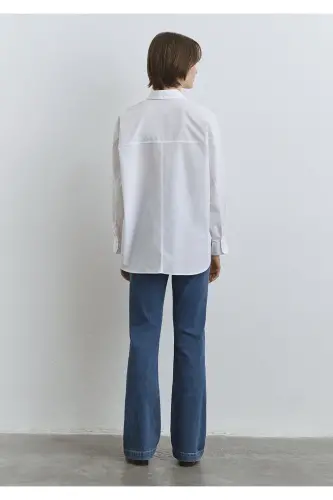 Белая Рубашка Oversize / Широкий Крой 1210887-620-Be - 3