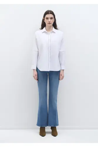 Белая Рубашка Oversize / Свободный Крой 1211030-620 - MAVI (1)