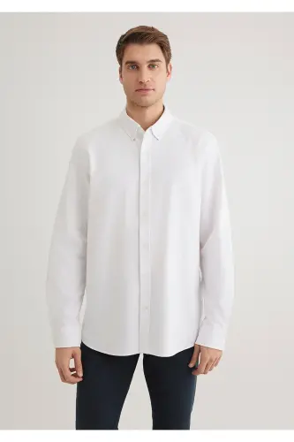 Белая Рубашка Regular Fit / Нормальный Крой 0211199-62 - 4