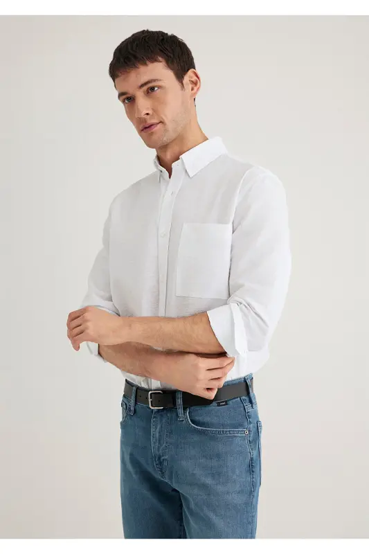 Белая Рубашка Regular Fit / Нормальный Крой 0211527-62 - 2