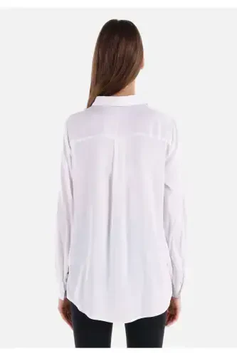 Белая рубашка с длинным рукавом regular fit для женщин - COLIN’S (1)
