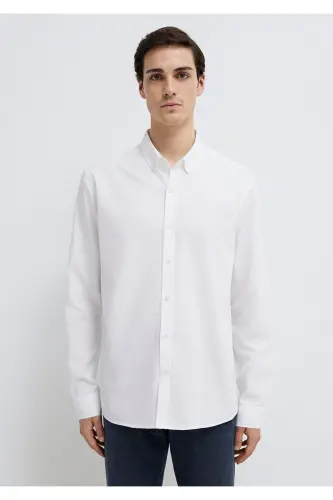 Белая Рубашка Slim Fit / Узкий Крой 0211192-620 - 3