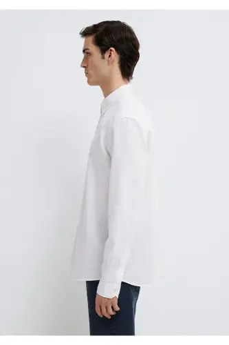 Белая Рубашка Slim Fit / Узкий Крой 0211192-620 - 4