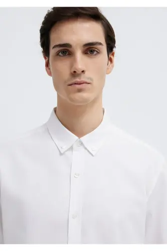Белая Рубашка Slim Fit / Узкий Крой 0211192-620 - 6