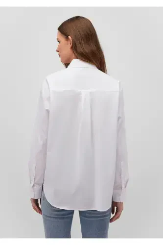 Белая Рубашка Свободного Кроя / Широкий Крой 1210943-6 - 5
