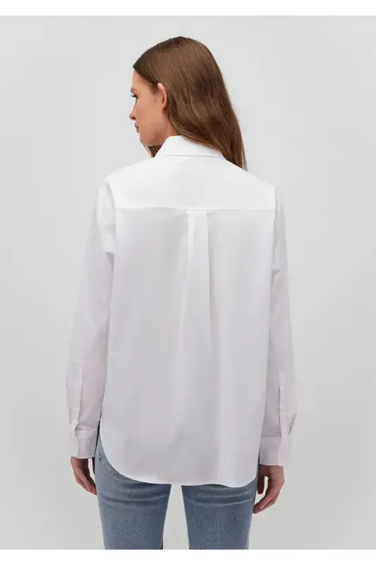 Белая Рубашка Свободного Кроя / Широкий Крой 1210943-6 - 5