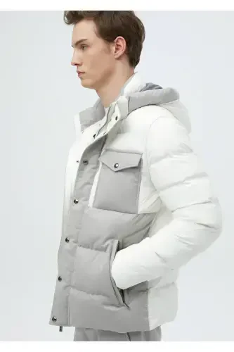 Белая тканая куртка - 5