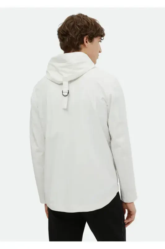 Белая тканая куртка - 5