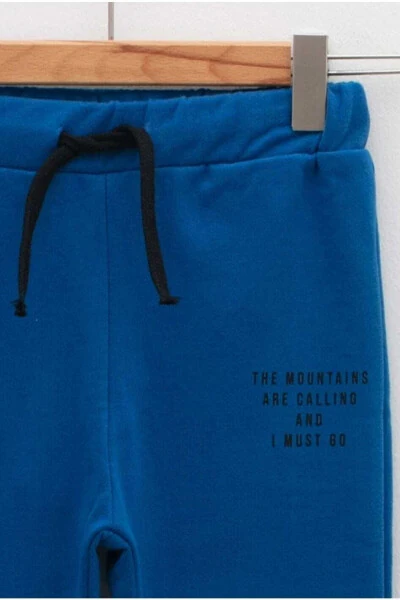 Belbog'li bosilgan bolalar uchun erkaklar jogger shim - 3