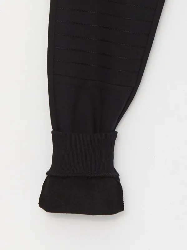 Belbog'li bosma naqshli o'g'il bolalar jogger sport shimlari - Qora - 4