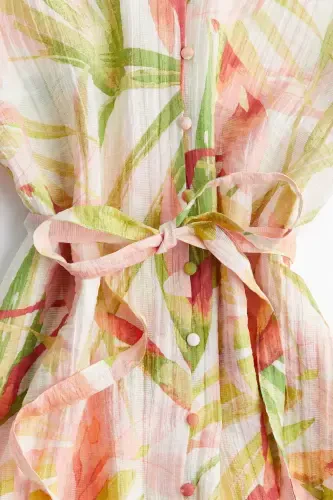 Belbog'li krep ko'ylak - H&M (1)