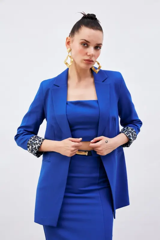 Belbog'li Midi Uzunlikdagi Qalam Yubka - Sax Movi - 3