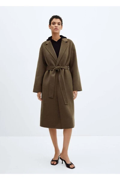 Belbog'li qo'ltig'i tikkan palto - MANGO (1)