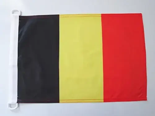 Belgium NAUTICAL Flag 18'' x 12'' - Belgian flags 30 x 45 cm. - Banner 12x18 in for boat - AZ FLAG - AZ FLAG (1)