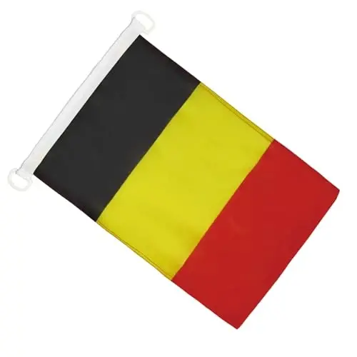 Belgium NAUTICAL Flag 18'' x 12'' - Belgian flags 30 x 45 cm. - Banner 12x18 in for boat - AZ FLAG - AZ FLAG (1)