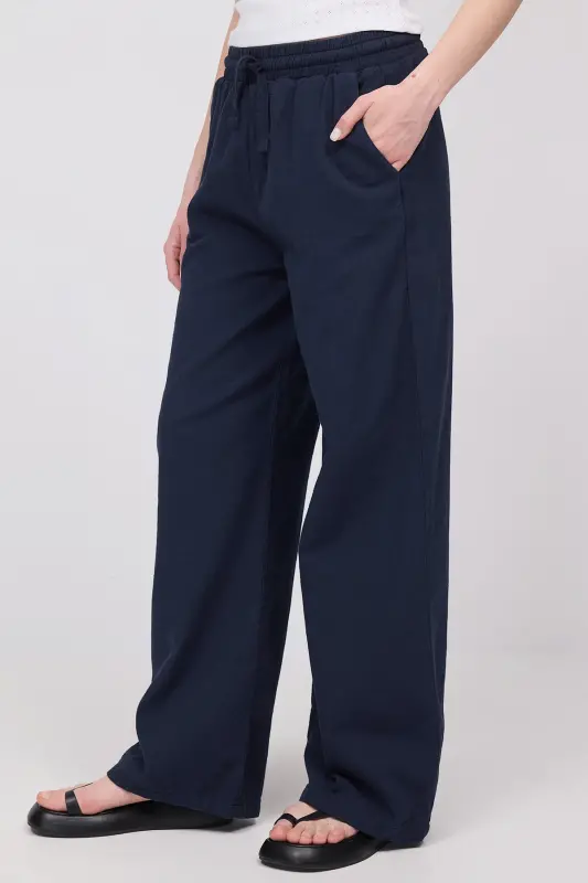 Belden Bağlamalı Wide Leg Pantolon PN5118-PNC-Laci - 4