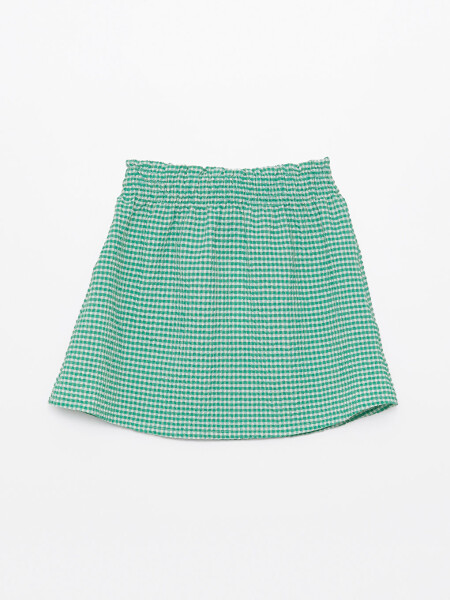 Belga Elastikli Bosilgan Qiz Bolalar Yubkasi - 4
