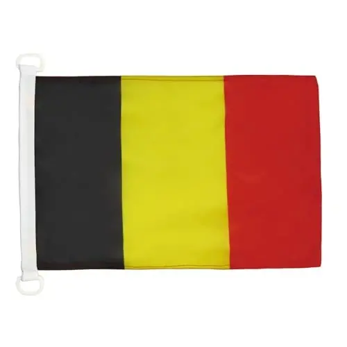 Belgium NAUTICAL Flag 18'' x 12'' - Belgian flags 30 x 45 cm. - Banner 12x18 in for boat - AZ FLAG 