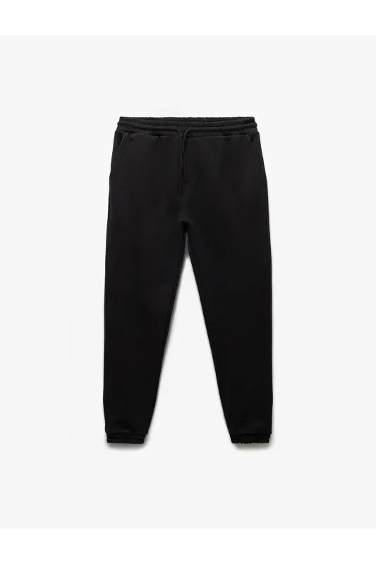 Beli bogʻichli chino choʻntakli paxtali jogger shim - 3