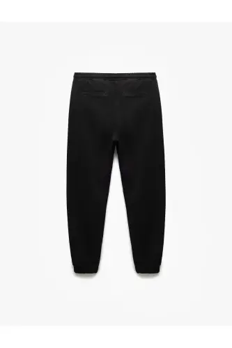 Beli bogʻichli chino choʻntakli paxtali jogger shim - 4
