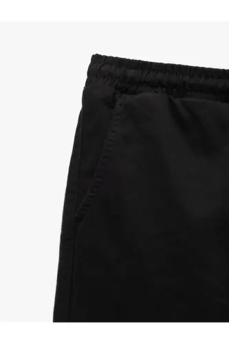 Beli bogʻichli chino choʻntakli paxtali jogger shim - 5