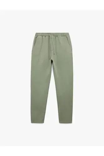 Beli bogʻichli paxtali choʻntak detallari kanvas chino shim - 3