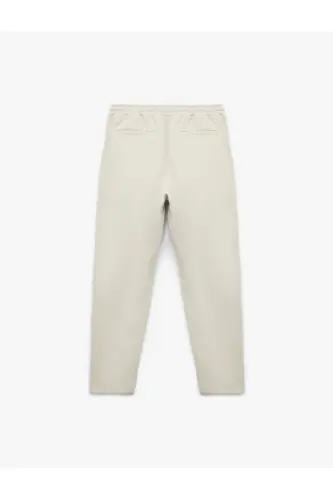 Beli bogʻichli paxtali choʻntakli kanvas chino shim - 4