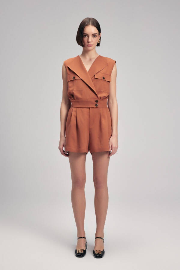 Beli Düğmeli Yelek - 4