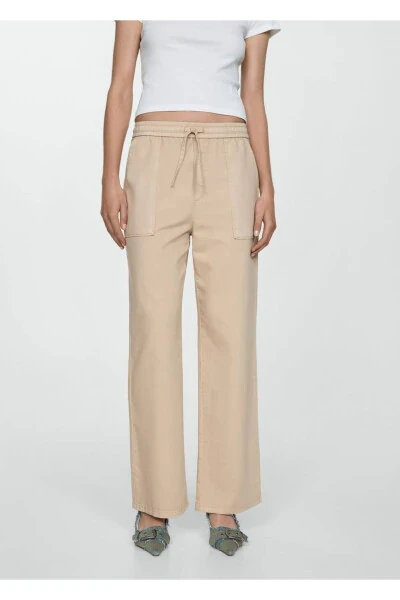 Beli Elastik Düz Jean - MANGO