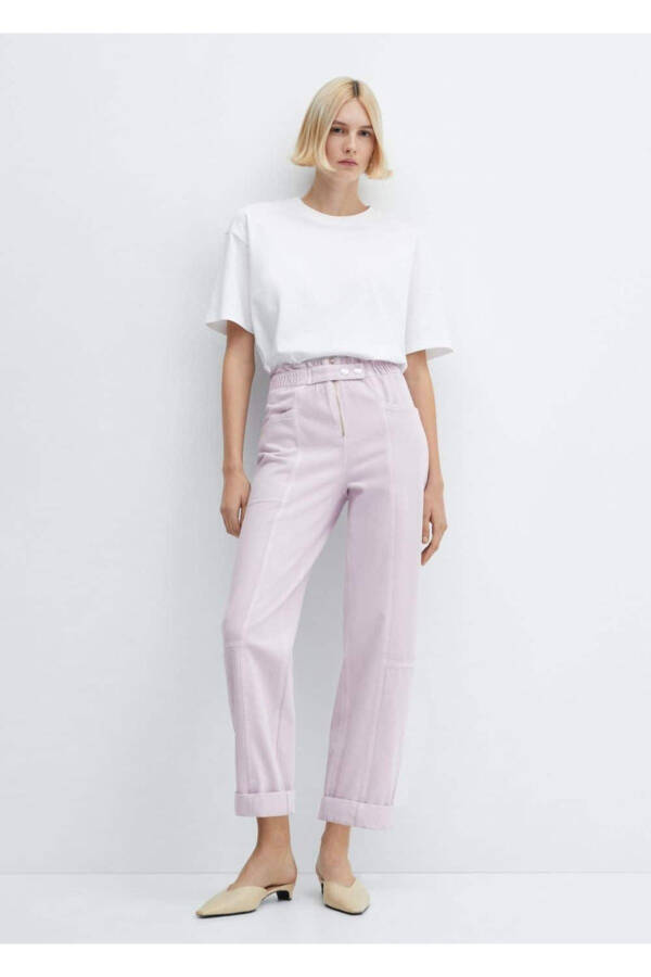 Beli Elastik Slouchy Jean Pantolon - 2