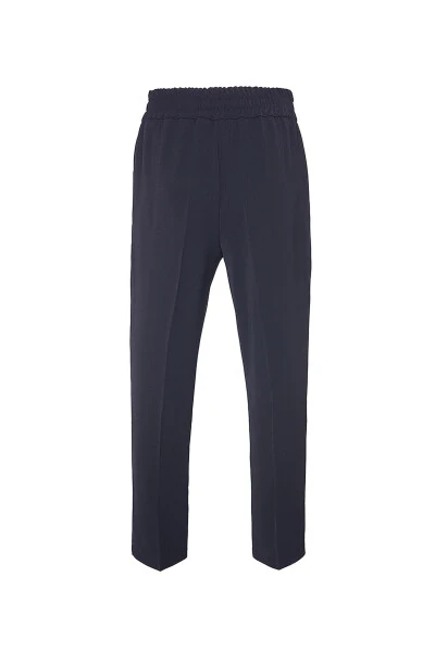 Бели Ластик Детальный Брюки - 3