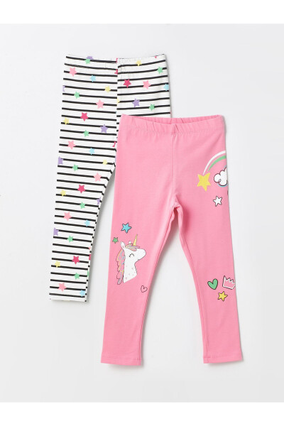 Beli Lastikli Baskılı Kız Bebek Tayt 2'li - LC WAIKIKI