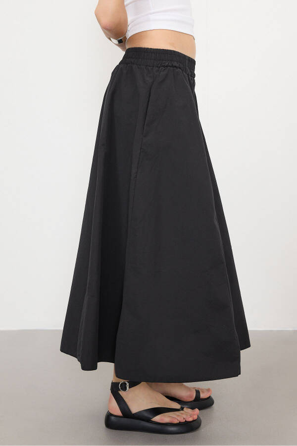 Beli lastikli cho'ntakli uzun yubka E13751-L3 - 4