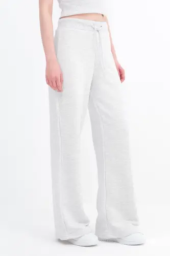 Beli Lastikli Wide Leg Eşofman EŞF10308-P10 - Kar Melanj - 2