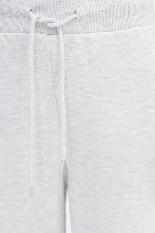 Beli Lastikli Wide Leg Eşofman EŞF10308-P10 - Kar Melanj - 3