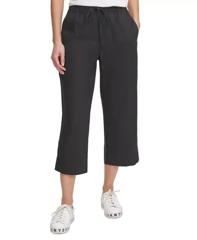 Pull-On Wide-Leg Pants - DKNY