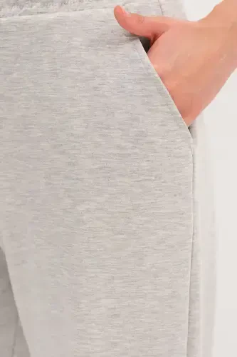 Beli Lastikli Modal Eşofman EŞF11053-M8-Gri Melanj - 1