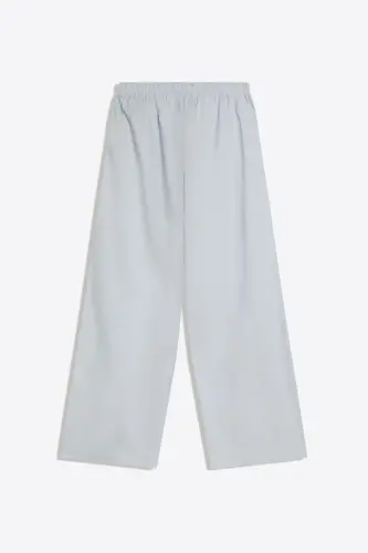 Beli lastikli pantolon-Gri - 6