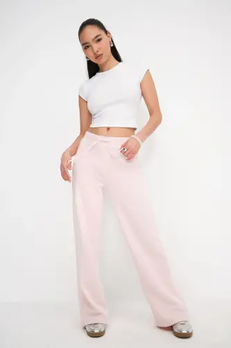 Beli Lastikli Wide Leg Eşofman EŞF10308-P10 - Lotus - 2
