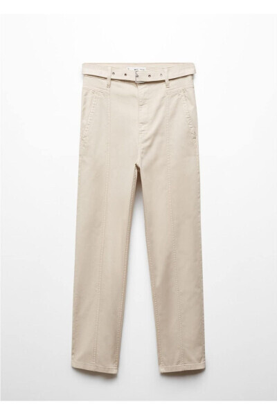Beli qayrilgan slouchy jinsi shim - 3