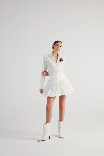 Beli rezinkali mini balon Lexi yubka oq - 6